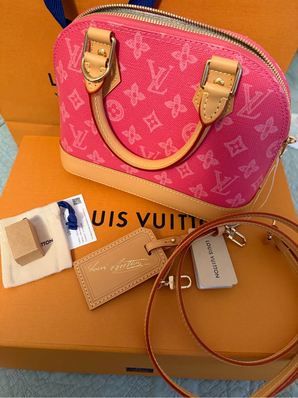 Louis Vuitton Pink Monogram Alma BB Origines
